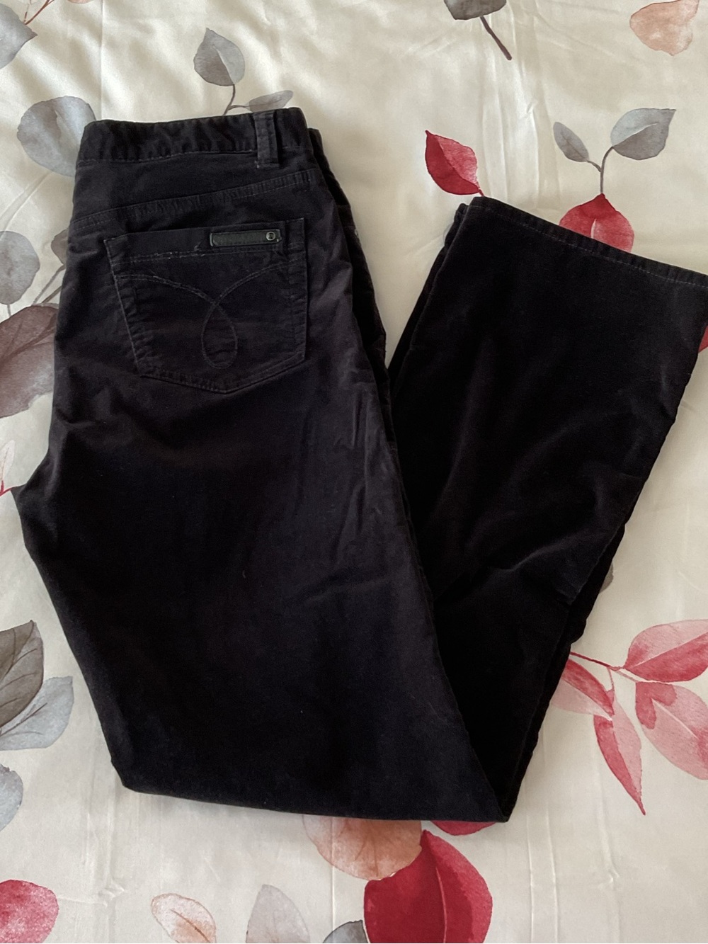 Calvin Klein Jeans Black Boot Cut Velvety Pants